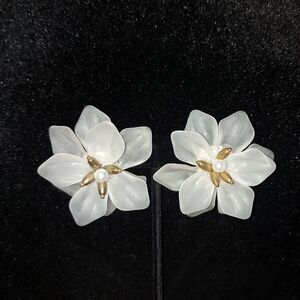 Large flower earrings